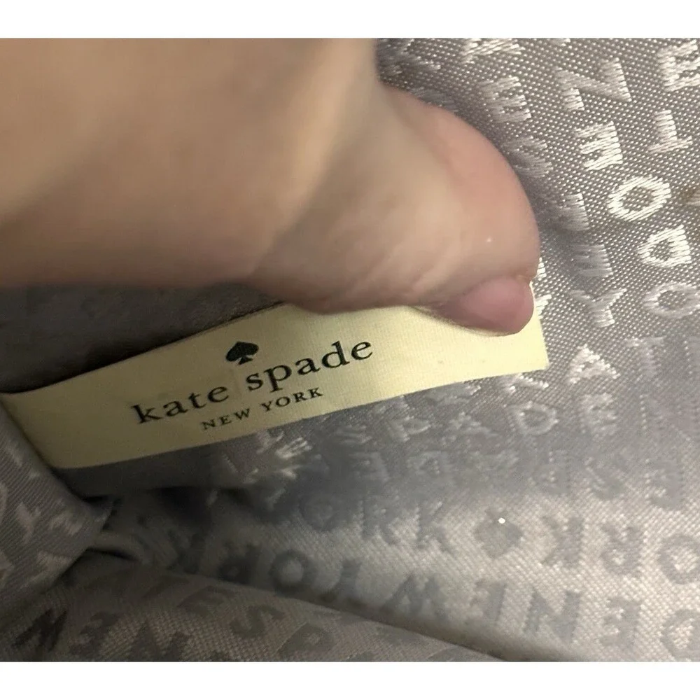 Kate Spade Bixby Place Hare grey Patent Leather Crossbody Handbag Purse Satchel